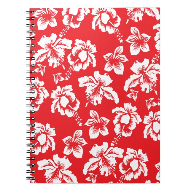 Caderno Espiral Flores Vermelhas Havaianas (Frente)