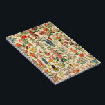 Caderno Espiral Flores Vintage por Adolphe Millot<br><div class="desc">Por favor,  visite minha loja para obter design mais interessante e mais opções de cores. => zazzle.com/colorfulworld*</div>