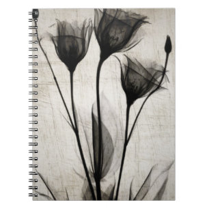 Caderno Espiral Flores Vintage X-Ray
