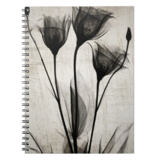 Caderno Espiral Flores Vintage X-Ray
