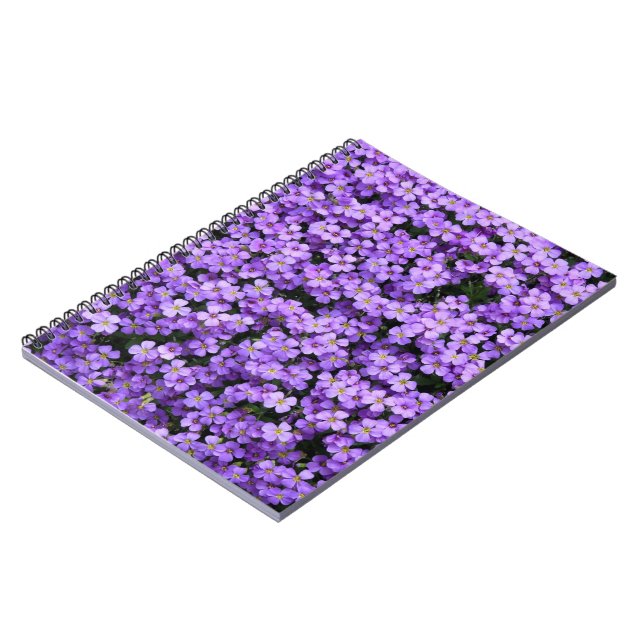 Caderno Espiral Flores Violetas (Left Side)