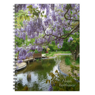 Caderno Espiral Flores Wisteria