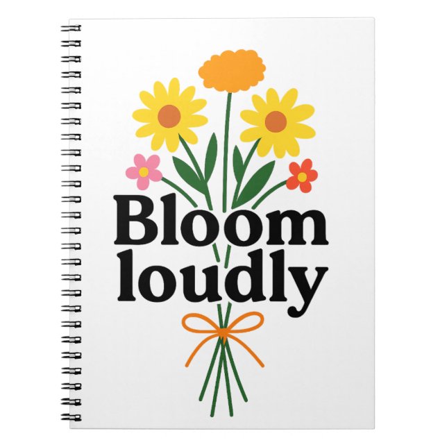Caderno Espiral Floresça Alto  (Frente)