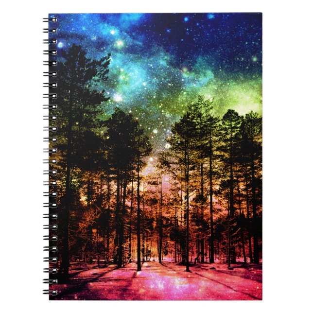 Caderno Espiral Floresta Arco-íris (Frente)