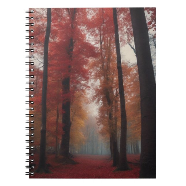 Caderno Espiral Floresta Crimson (Frente)