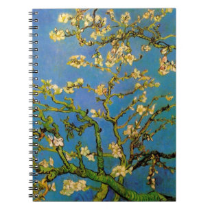 Caderno Espiral Floresta de Amêndoa Brilhante por Vincent van Gogh
