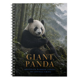 Caderno Espiral Floresta de Bambu do Panda Gigante ANIMAIS