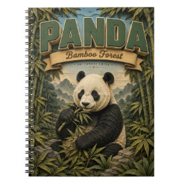 Caderno Espiral Floresta de Bambu do Panda POPCUT