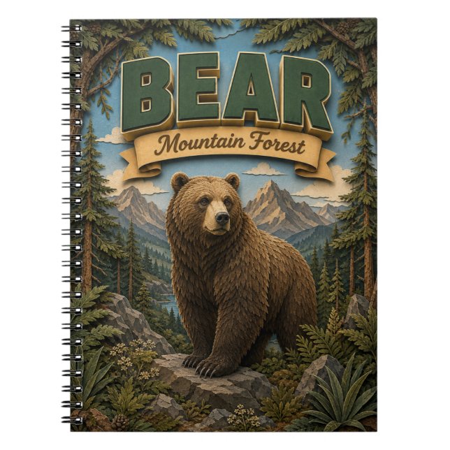 Caderno Espiral Floresta de Bear Mountain POPCUT (Frente)