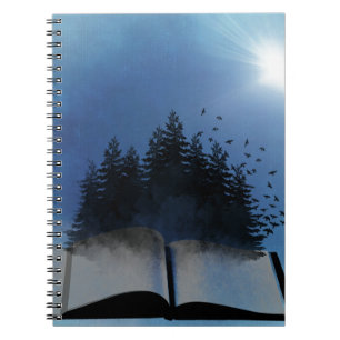 Caderno Espiral Floresta de Livro Aberto