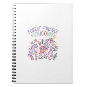 Caderno Espiral Floresta de Unicórnio Forrageador Unicórnio Design