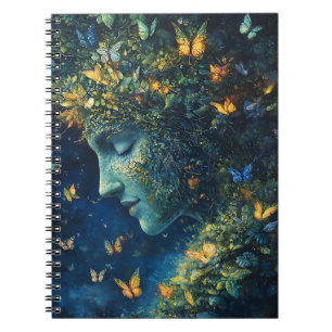 Caderno Espiral Floresta Encantada da Deusa Borboleta (1)