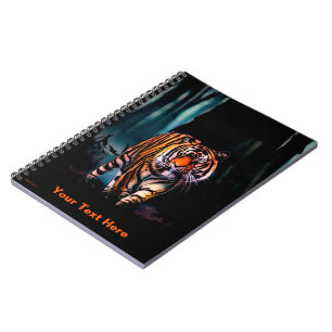 Caderno Espiral Floresta Escura Brilhante Tiger