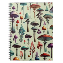 Caderno Espiral Floresta Fungi