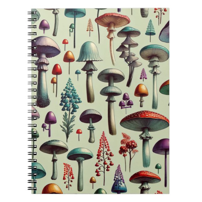 Caderno Espiral Floresta Fungi (Frente)