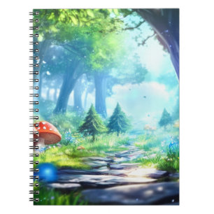 Caderno Espiral Floresta Mushroom