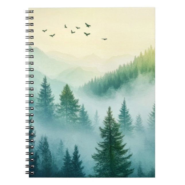 Caderno Espiral Floresta Nebulosa (Frente)