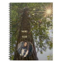Caderno Espiral Floresta Pacífica com Foto de Luz Dourada