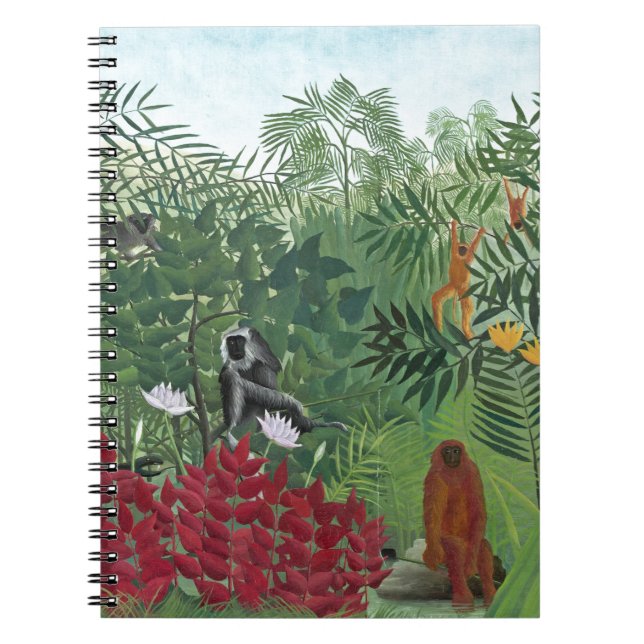Caderno Espiral Floresta Tropical com Macacos, 1910 (óleo na canva (Frente)