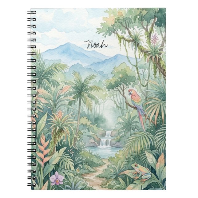 Caderno Espiral Floresta Tropical Verde (Frente)