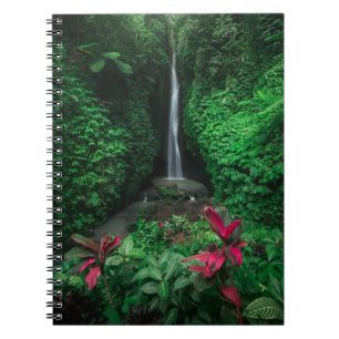 Caderno Espiral Florestas   Quedas de água Leke Leke em Bali