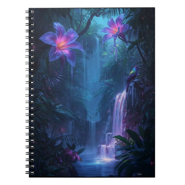 Caderno Espiral FlorestaTropicalNéonEncantada (Frente)