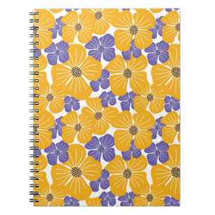 Caderno Espiral Flórida do estilo moderno, abstrato, decorativa 