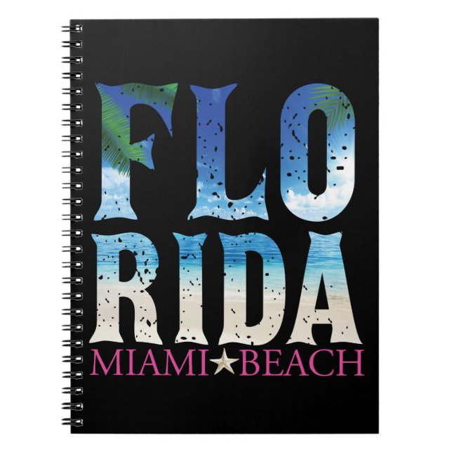 Caderno Espiral Flórida, Miami Beach (Frente)