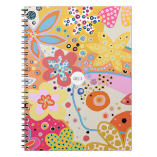 Caderno Espiral Florim colorido cor-de-rosa