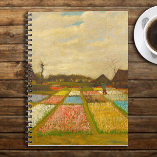Caderno Espiral Flower Beds na Holanda por van Gogh