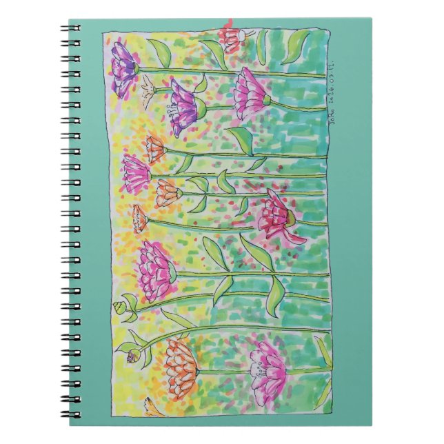 Caderno Espiral Flower Field (Frente)