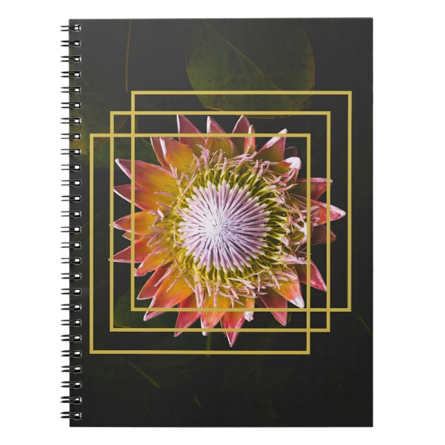 Caderno Espiral Flower Lover | Flor quadrado (Frente)