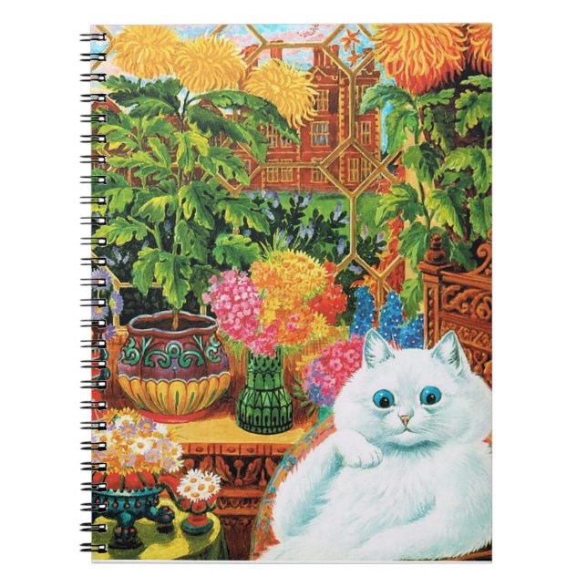 Caderno Espiral Flower Lovers Cat, Louis Wain (Frente)