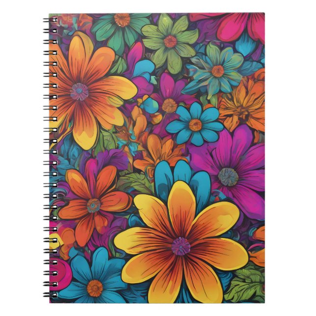 Caderno Espiral "Flowerpower" Art Spiral Notebook (Frente)