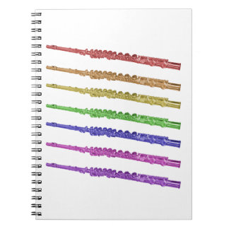Caderno Espiral Flute Colorful Rainbow