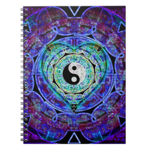 Caderno Espiral Fluxo de energia de Yin Yang