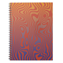 Caderno Espiral Fluxo de Sonho l Padrão Abstrato Trippy - No. 01