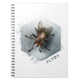 Caderno Espiral Flyby. Close-up photo of a fly