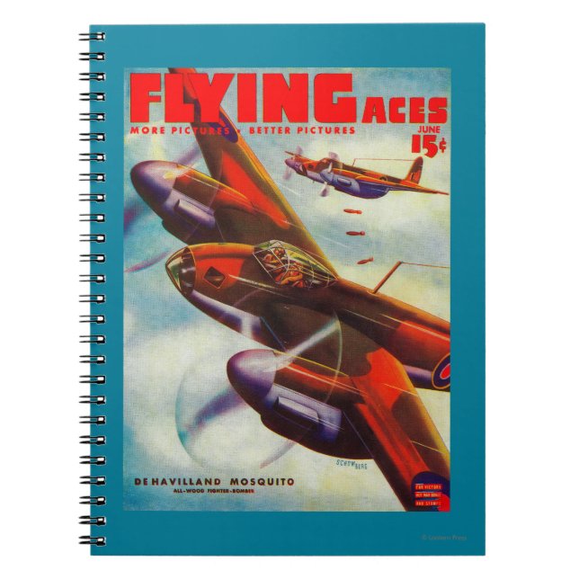 Caderno Espiral Flying Aces Magazine Cobrir 5 (Frente)