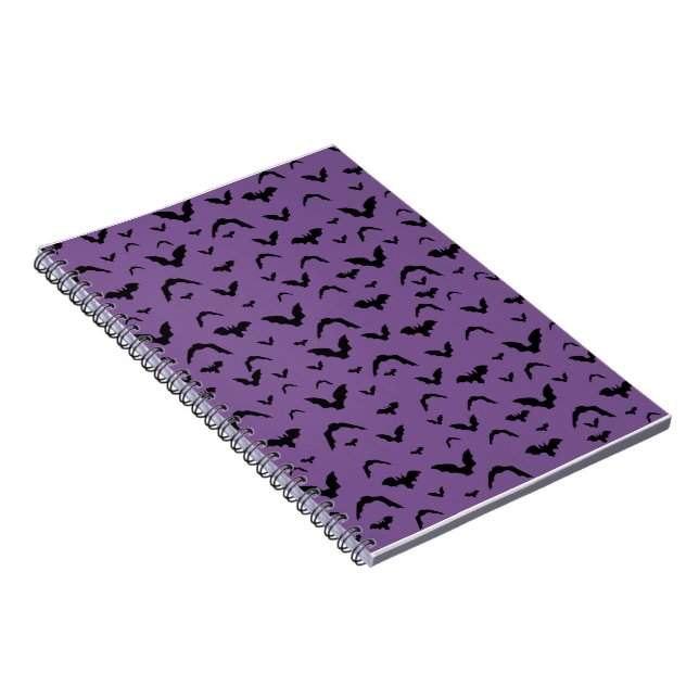 Caderno Espiral Flying Bats on Purple (Lado Direito)