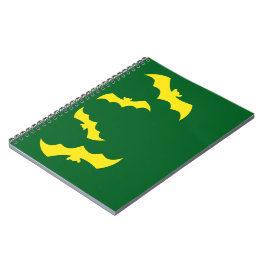Caderno Espiral Flying Yellow Halloween Bats