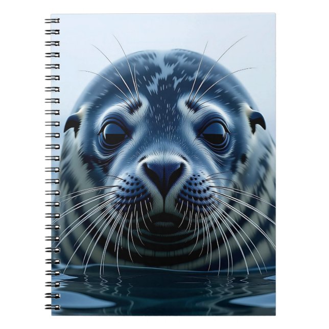 Caderno Espiral Foca Fofa de Perto (Frente)