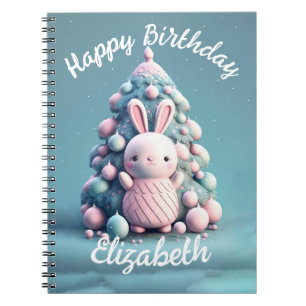 Caderno Espiral Fofo, engraçado, coelho, estilo kawaii