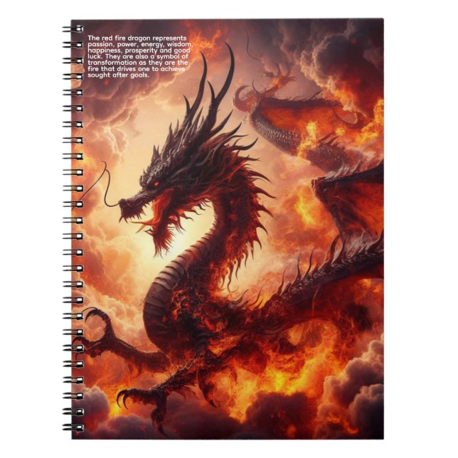 Caderno Espiral Fogo do Dragão (Frente)