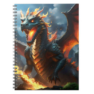 Caderno Espiral "Fôlego do Inferno: A Chama do Dragão"