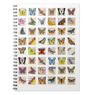 Caderno Espiral folha de cálculo de epemera de cartão-postal da
