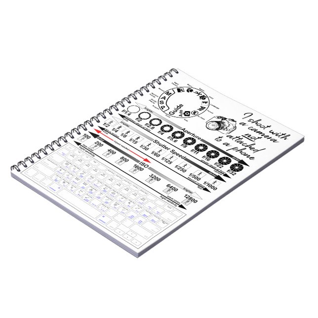 Caderno Espiral Folha de Cálculo de Exposição (Left Side)