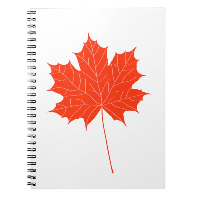 Caderno Espiral Folha de carapaça vermelha (Frente)