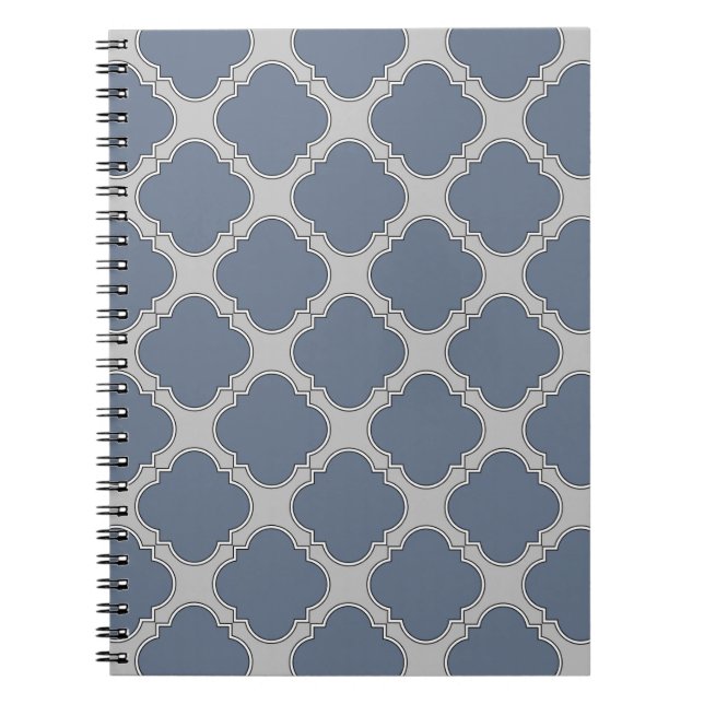 Caderno Espiral Folha de cinza azul (Frente)