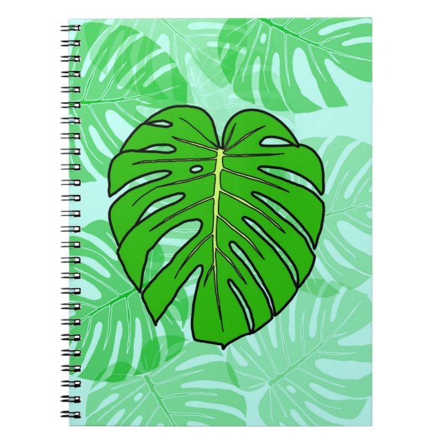Caderno Espiral Folha de Monstera (Frente)